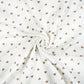 Tissu Double Gaze De Coton Imprimé | Cœurs Bruns Fond Blanc | Laize 130cm