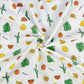 Tissu Double Gaze De Coton Imprimé | Fruits Tropicaux Fond Blanc | Laize 130cm