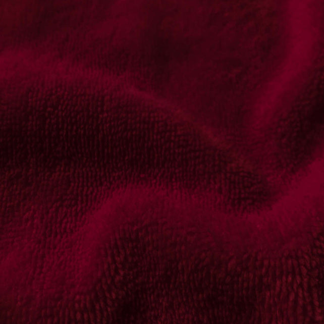 Tissu Coton Micro Eponge Bambou Rouge Grenat | Laize 1m50