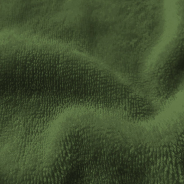 Tissu Coton Micro Eponge Bambou Vert Fougère | Laize 1m50