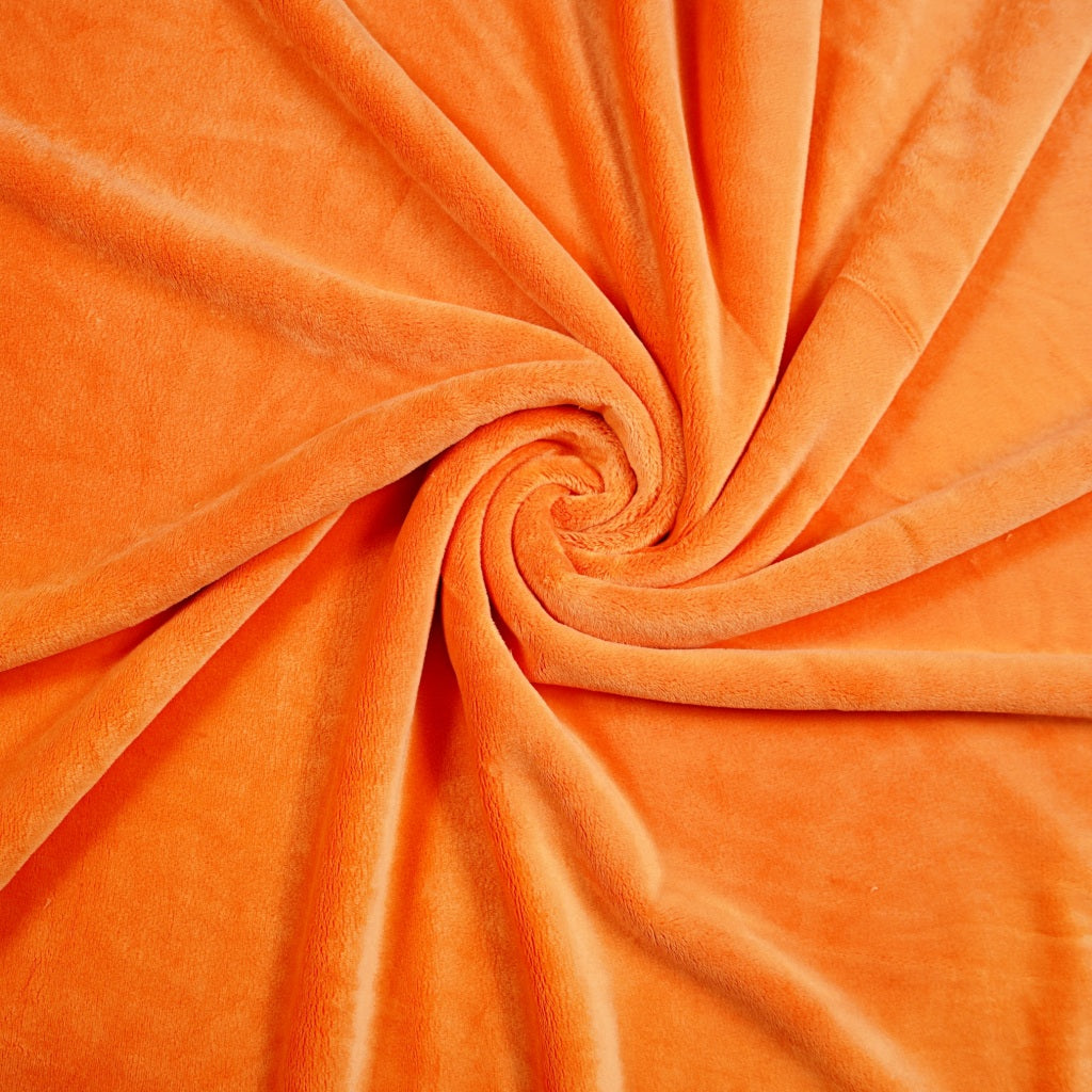 Coton Minky Lisse Nectarine | Premium 380gr/m² | 1m x 1m60