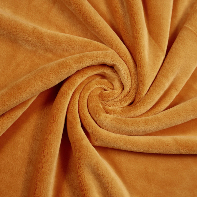 Tissu Minky Lisse Citrouille 380g/m² | Premium | Laize 1m55