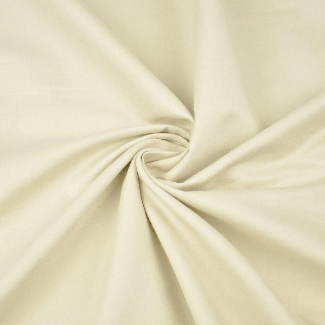 Tissu Satin 100% Coton Uni | Ecru