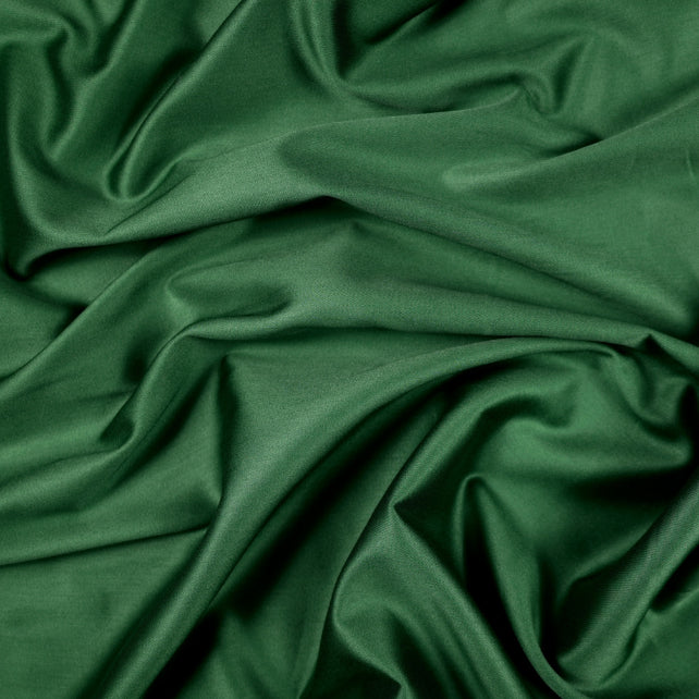 Tissu Satin 100% Coton Uni | Vert Bouteille
