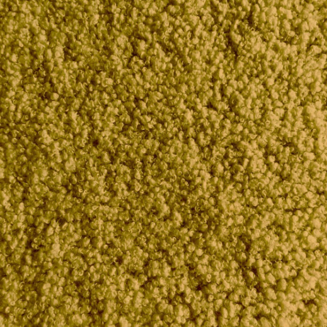 Tissu Teddy Polyester Bouclé | Couleur Ocre | Laize 1m50