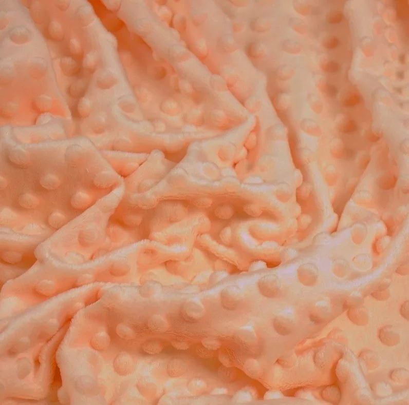 Coton Minky A Pois Premium - Papaya