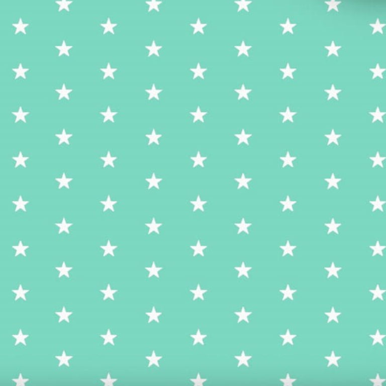 Etoiles Blanches Fond Vert | 1m x 1m60
