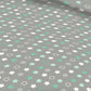 Etoiles Vertes Blanches Fond Gris | 1m x 1m60