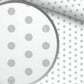 Pois Gris Fond Blanc | 1m x 1m60