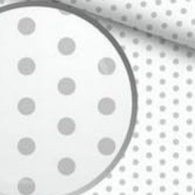 Pois Gris Fond Blanc | 1m x 1m60