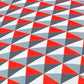 Triangles Tricolores Fond Blanc | 1m x 1m60