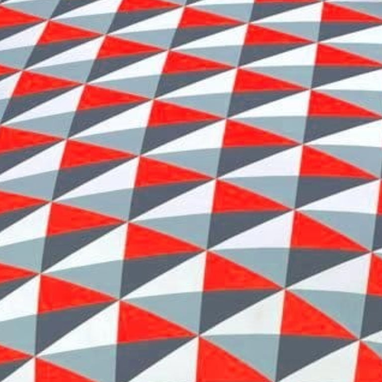 Triangles Tricolores Fond Blanc | 1m x 1m60