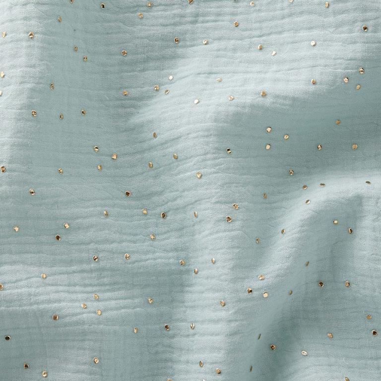 Double Gaze De Coton a Pois Pimiz - Menthe