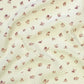 Double Gaze De Coton Imprimé - Fleurs Hope Ecru