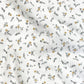 Double Gaze De Coton Imprimé - Fleurs Janet Blanc