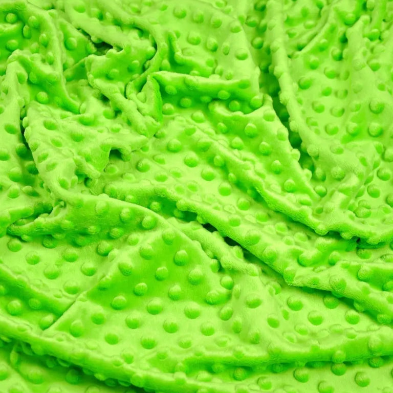 Coton Minky A Pois Premium - Vert Jasmin