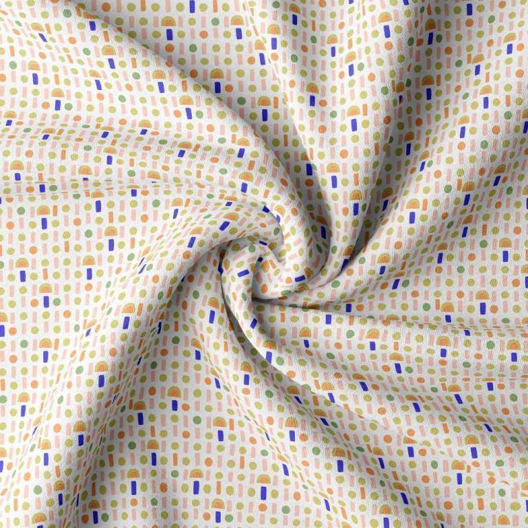 Ronds & Carrés Miho Blanc Cassé | 1m x 1m50