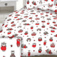PopCoton | Ours Rouges Fond Blanc