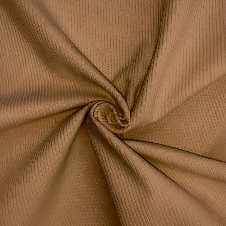 Velours Coton 500 Raies Camel | 1m x 1m50