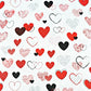 Cœurs Rouges & Noirs sur Fond Rose | 1m x 1m60