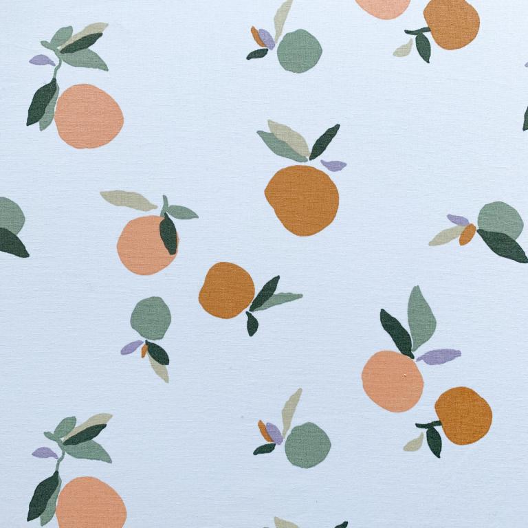 Fruits Orange sur Fond Blanc Cassé | 1m x 1m50