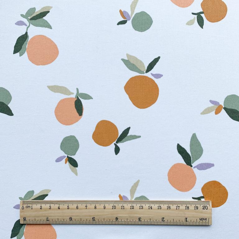 Fruits Orange sur Fond Blanc Cassé | 1m x 1m50