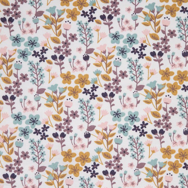 Fleurs Milly Fond Blanc | 1m x 1m50