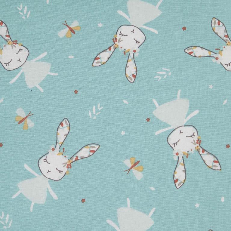 Lapin Liline Fond Menthe Claire | 1m x 1m50
