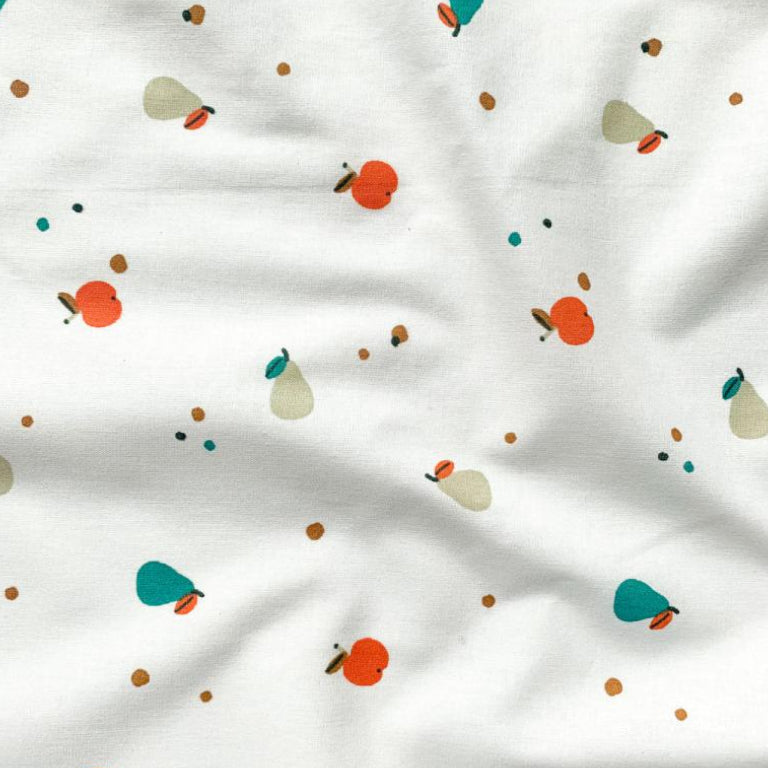 Fruits Minipom Fond Blanc Cassé | 1m x 1m50