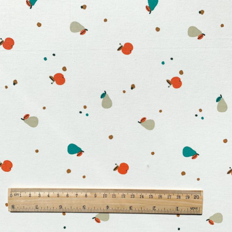 Fruits Minipom Fond Blanc Cassé | 1m x 1m50