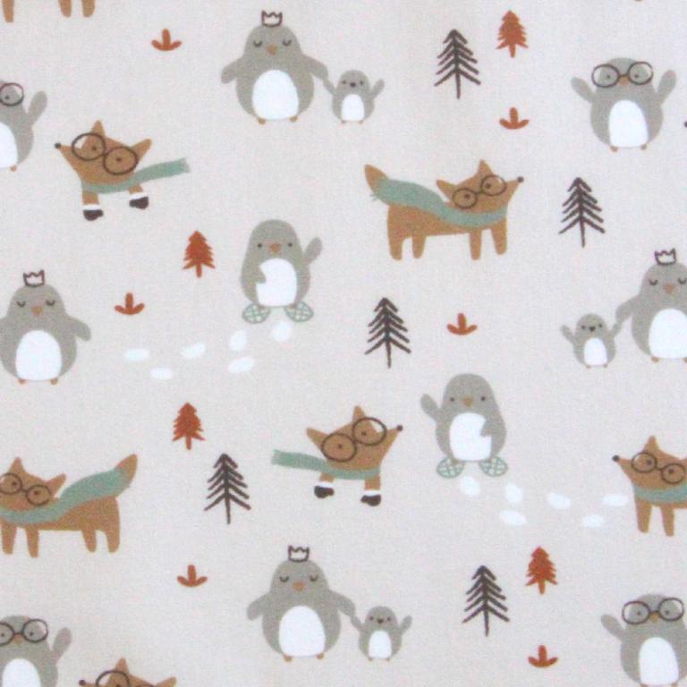 Pingouin & Renard Tayo Fond Beige | 1m x 1m50