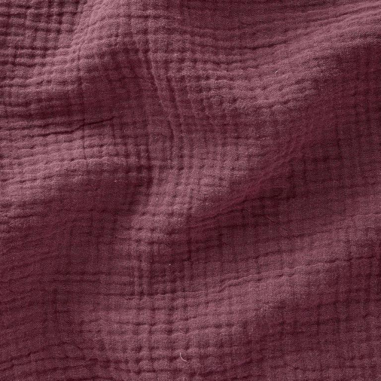 Double Gaze De Coton Uni - Bois de Rose
