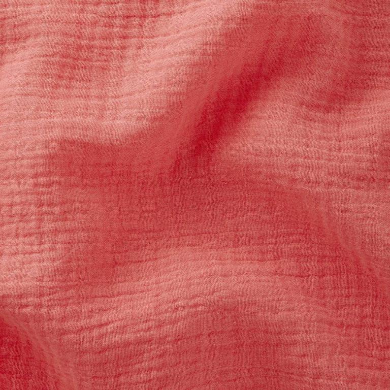 Double Gaze De Coton Uni - Corail