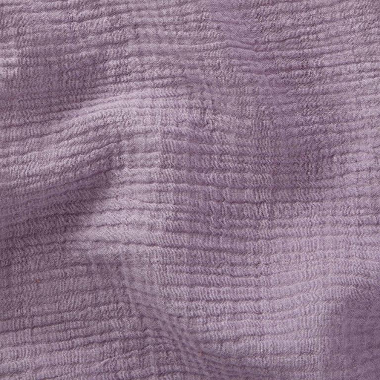 Double Gaze De Coton Uni - Lilas Clair