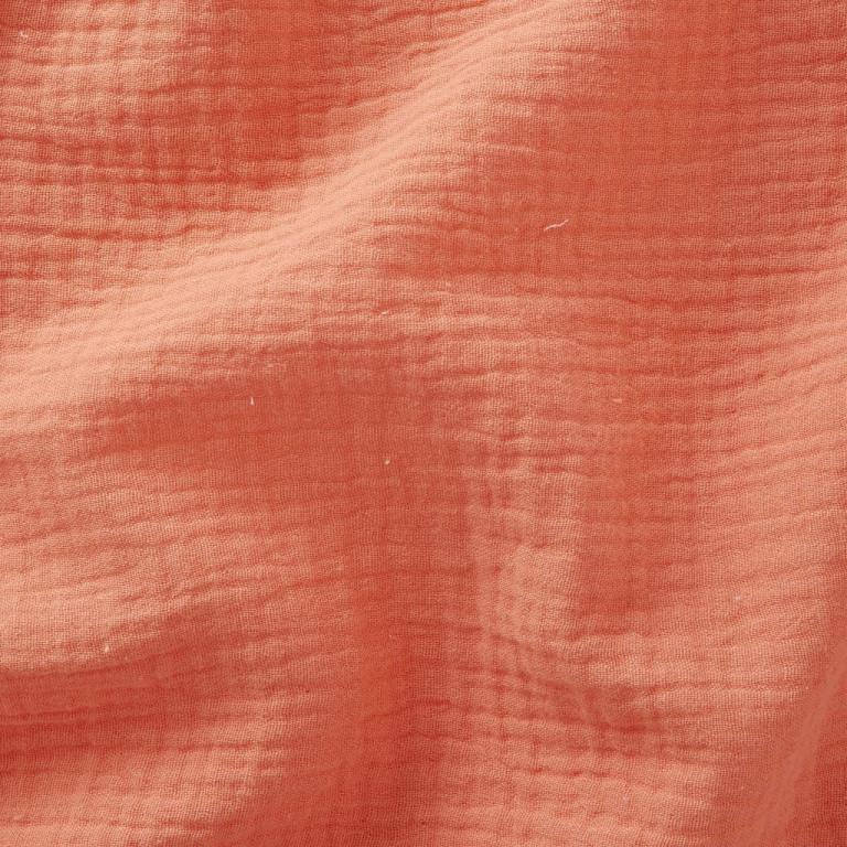 Double Gaze De Coton Uni - Papaya