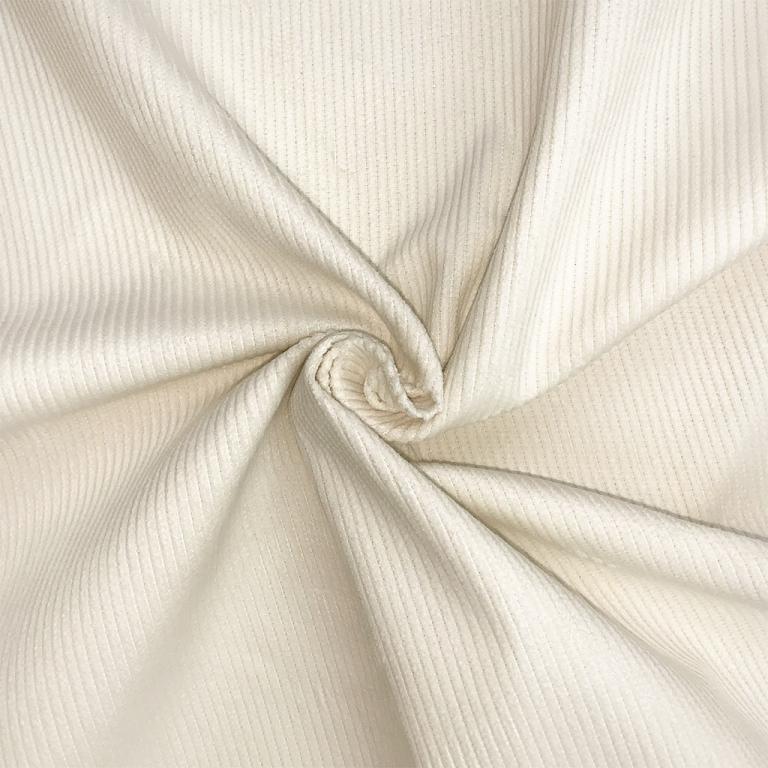Velours Coton 500 Raies Ecru | 1m x 1m50