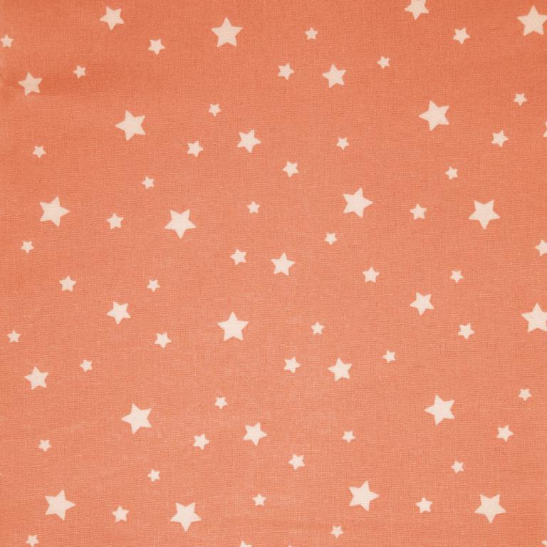 Etoiles Blanches Fond Orange | 1m x 1m50