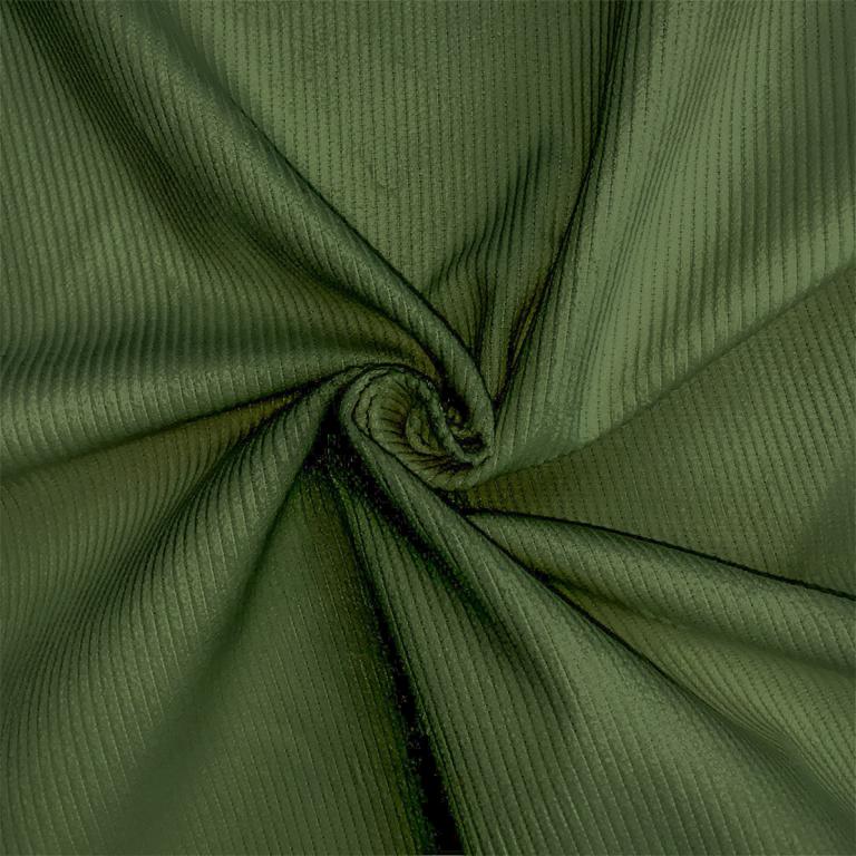 Velours Coton 500 Raies Fougère | 1m x 1m50