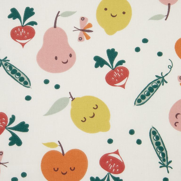 Fruits Vintage Fond Blanc | 1m x 1m50