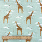 Girafe Zefira Fond Vert Menthe | 1m x 1m50