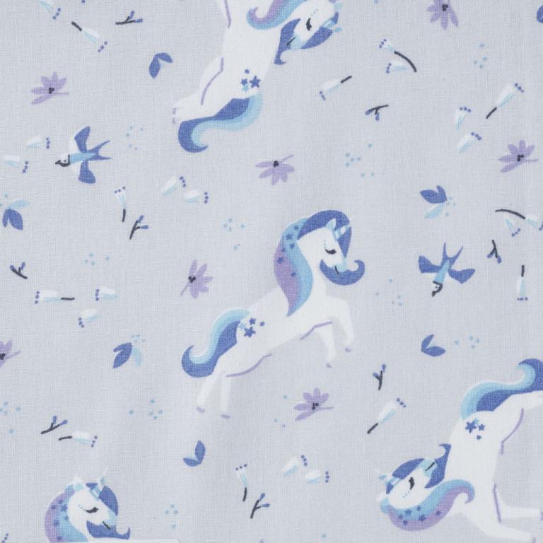 Licorne Ingela Fond Bleu Perle | 1m x 1m50
