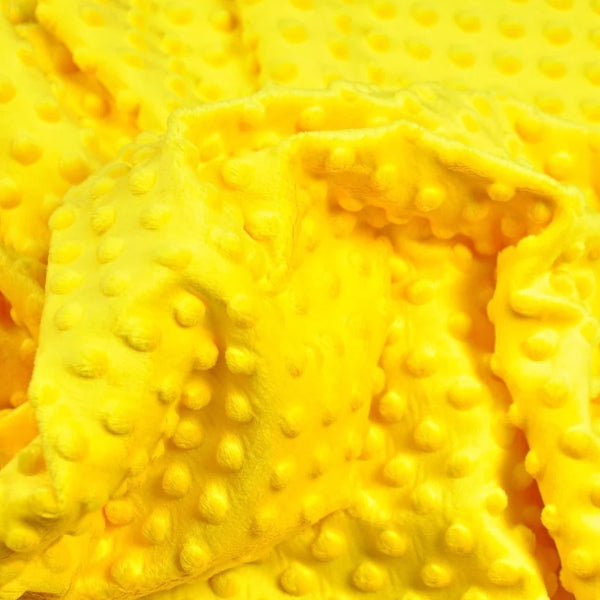 Coton Minky A Pois Premium - Jaune Aspen Gold