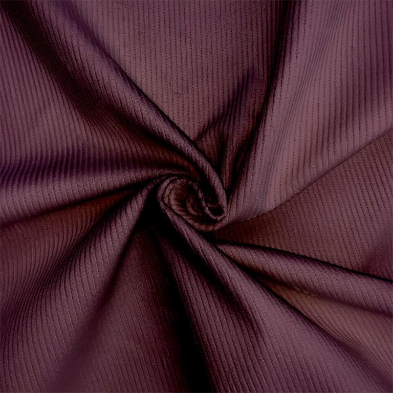 Velours Coton 500 Raies Violet | 1m x 1m50