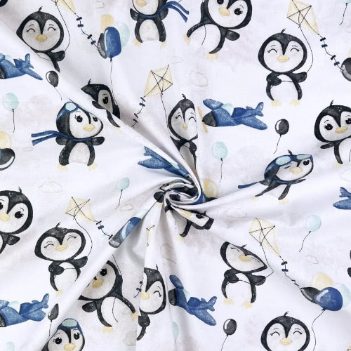 PopCoton | Pingouins Ballons Fond Blanc 